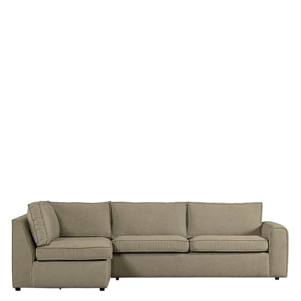 Dreisitzer L-Sofa in Graugrün - Matthew