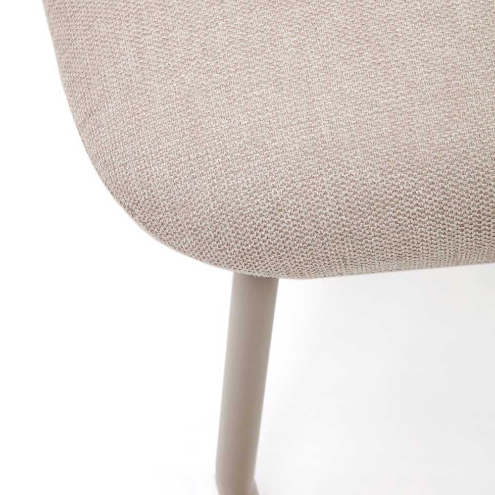 Scandi Chic Hocker in Beige und Weiß - Bondo