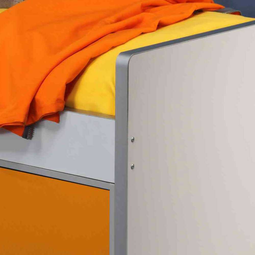 Jugendbett Moonio in Weiß-Orange