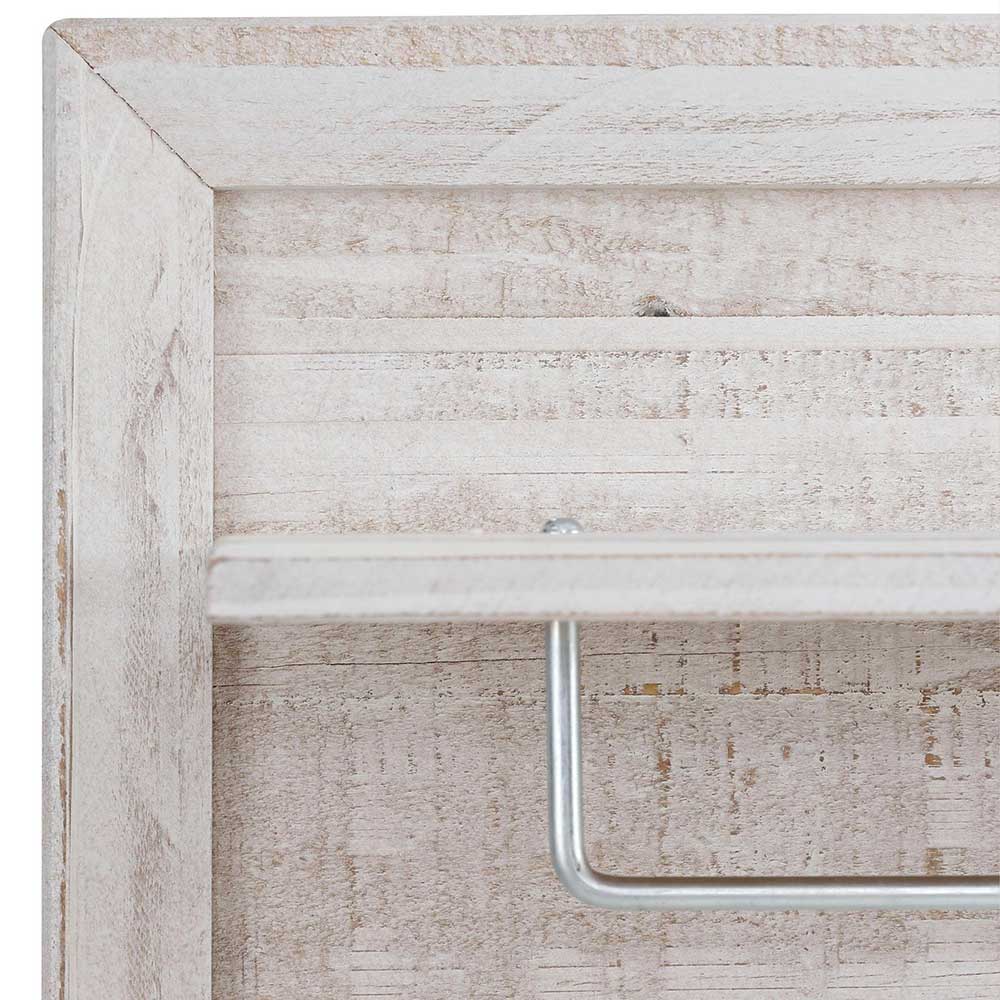 100x60x16 Wandgarderobe in Creme aus Kiefer - Esgada