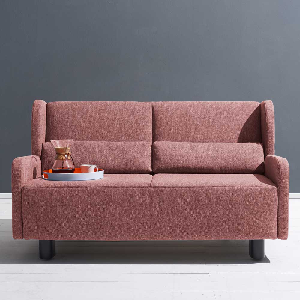 Schlafsofa in Rosa Flachgewebe - Mangado