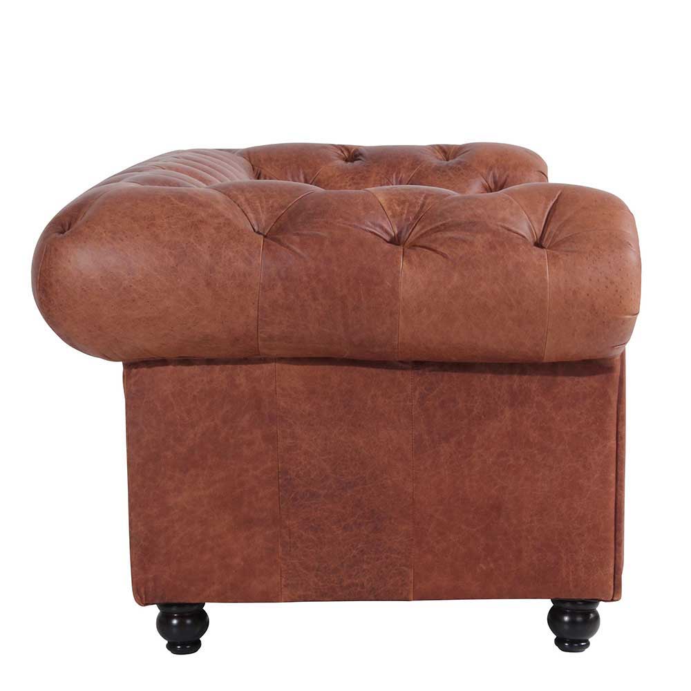 Chesterfield Ledersofa in Cognac Braun - Ultima