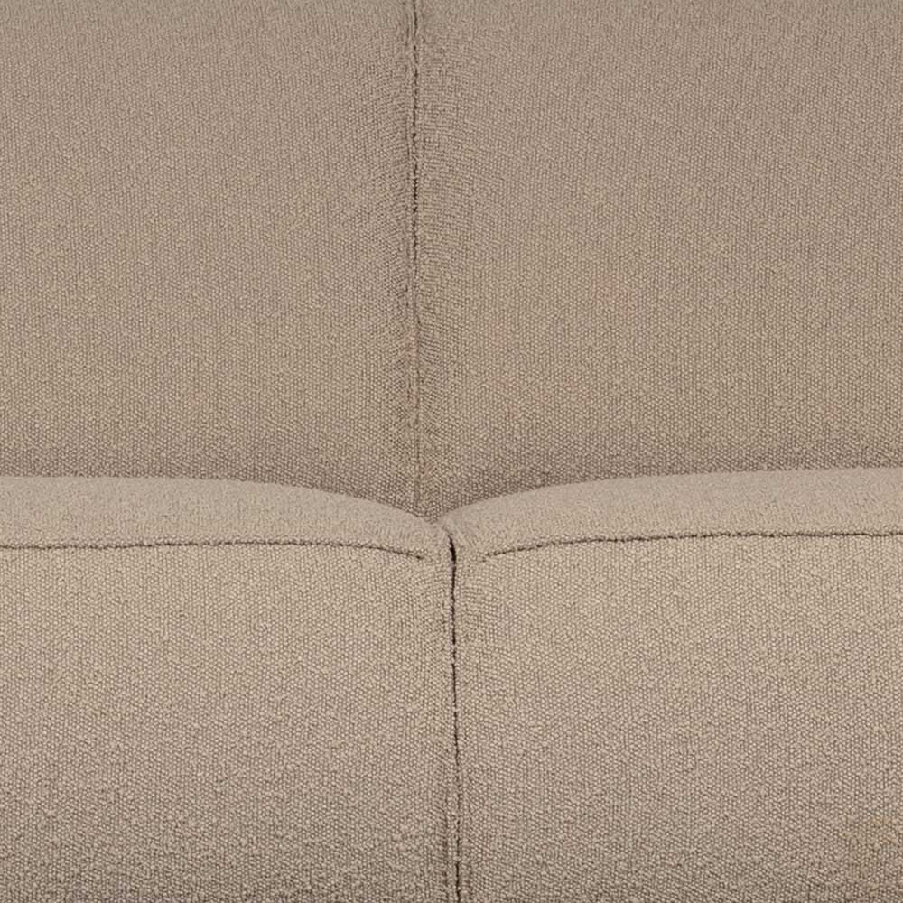 Boucle Couch 3er in Beige & Schwarz - Drike