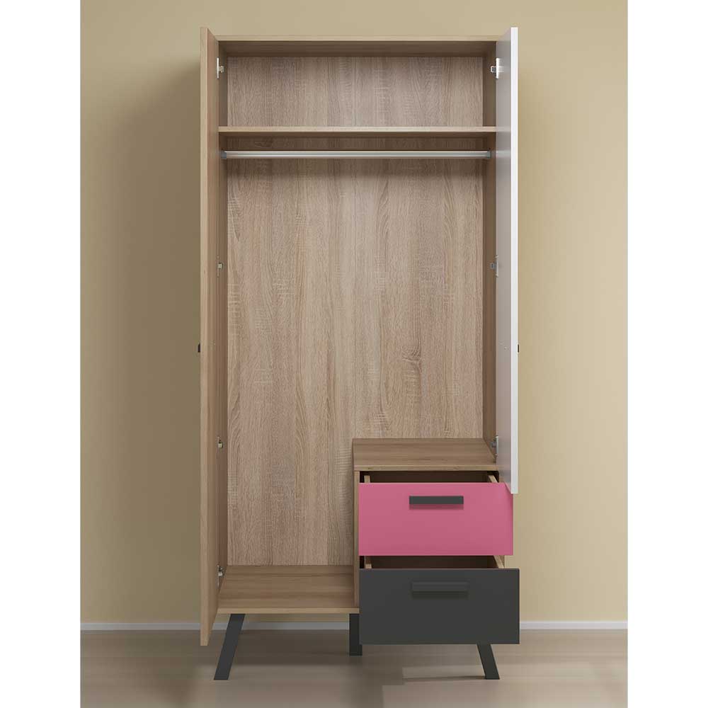 Kinder Kleiderschrank 87x190x61 cm - Domago