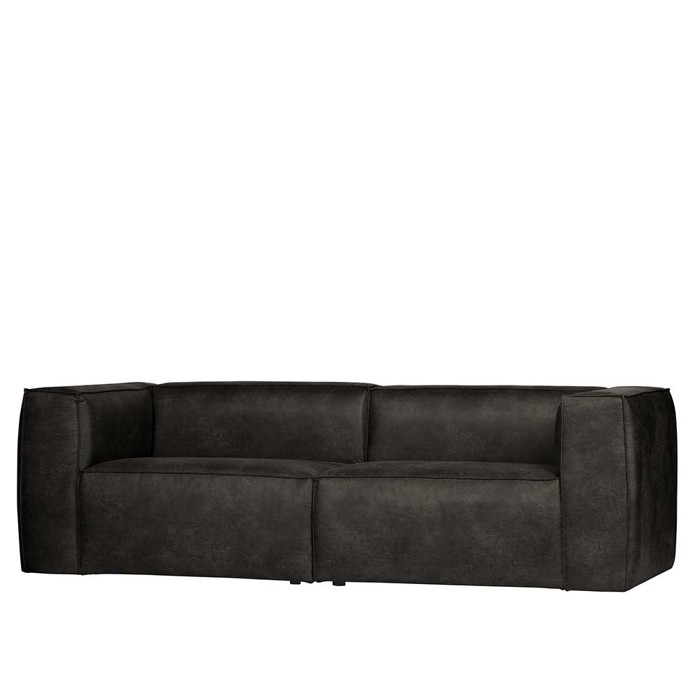 246cm breites 3-Sitzer Sofa in Schwarz - Haenja