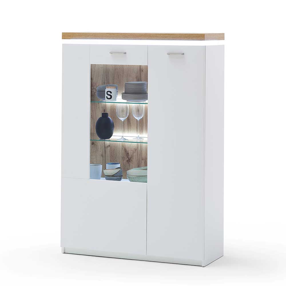 98x143x38 Design Highboard mit Beleuchtung LED - Caldri