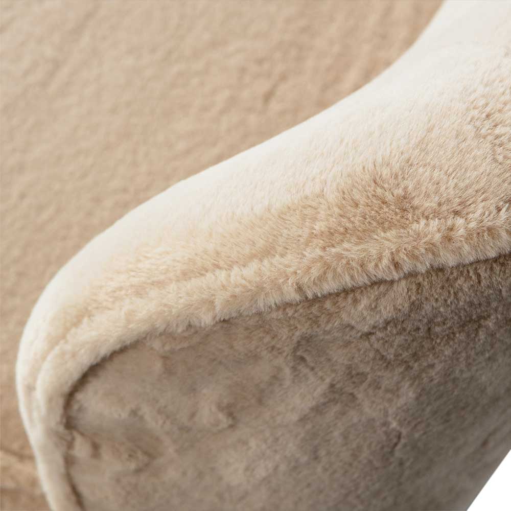 Loungesessel aus Webplüsch Beige - Fermona