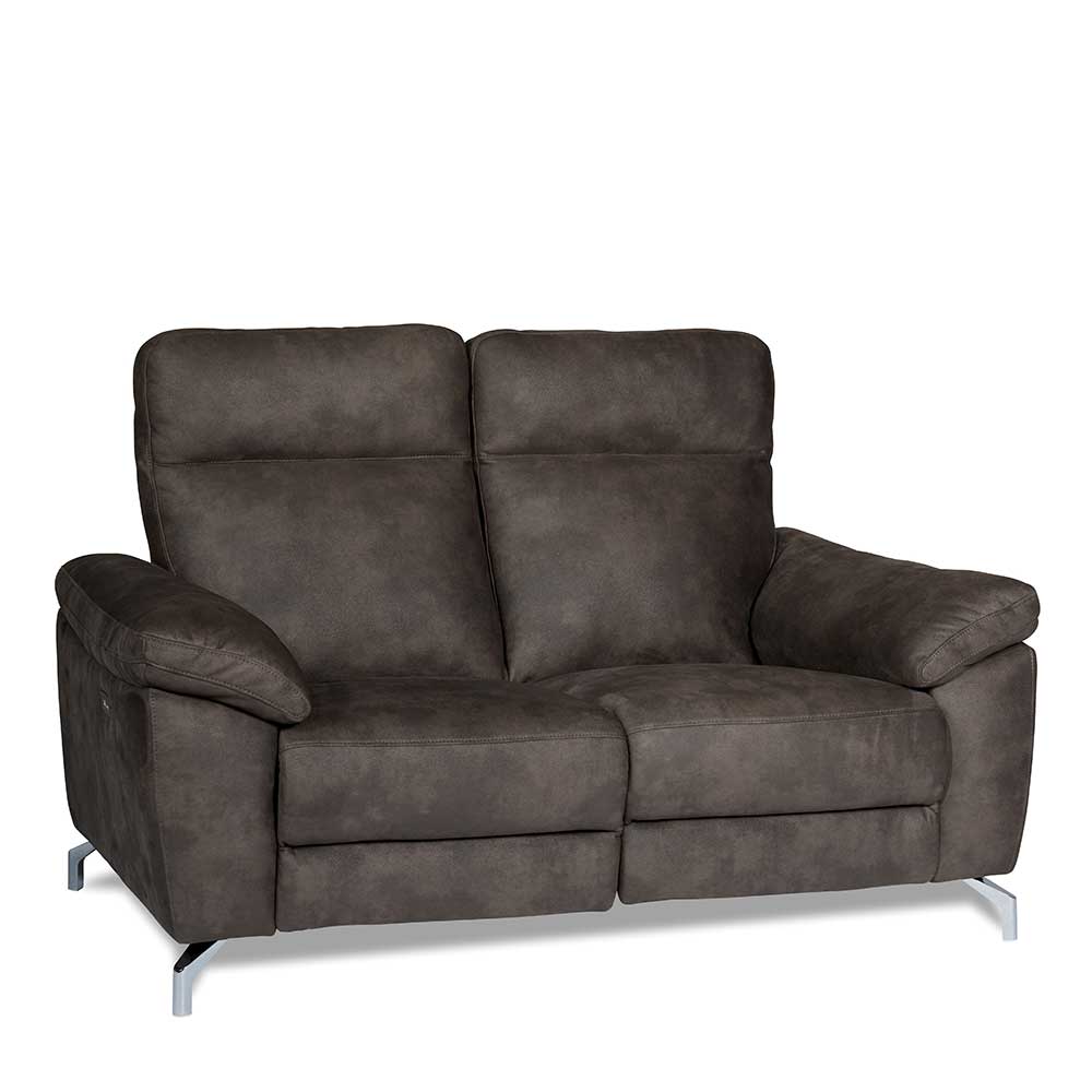 Braunes 2er Sofa mit Relaxfunktion - Extrados