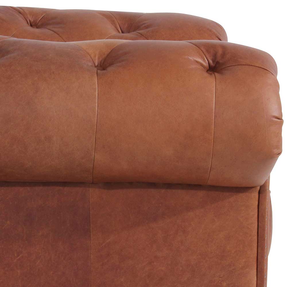 Chesterfield Ledersessel in Cognac Braun - Ultima