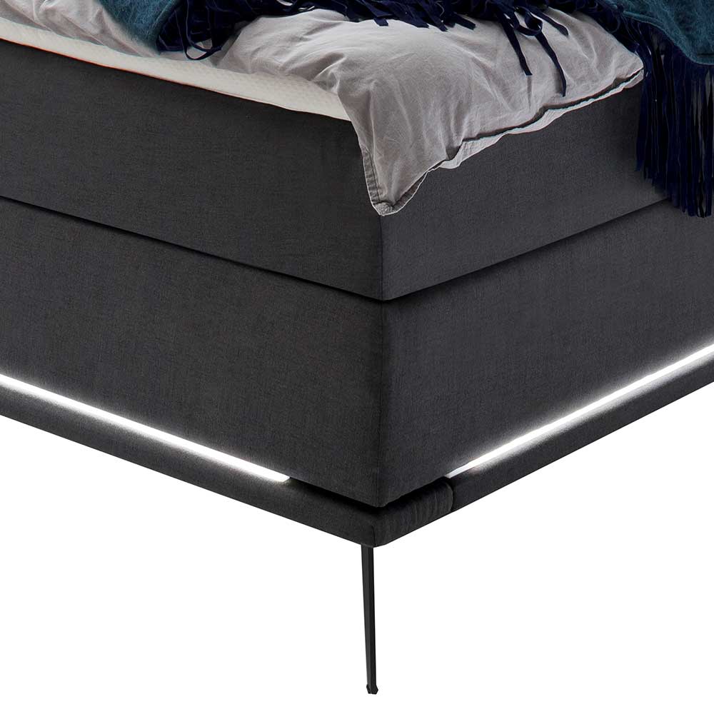 Boxspringbett mit LED Beleuchtung an der Box - Corretto