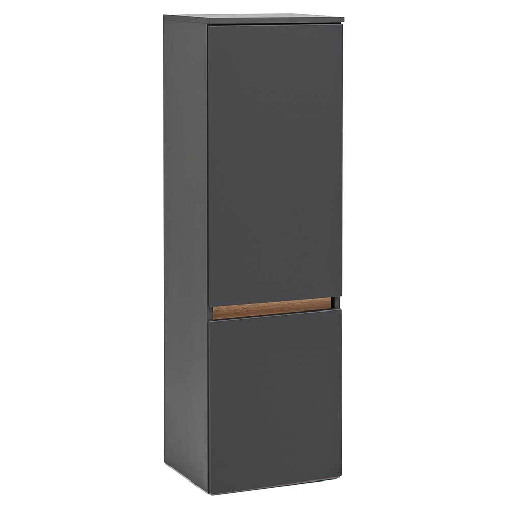 40x135x35 2-türiger Badschrank in Dunkelgrau - Agiruan