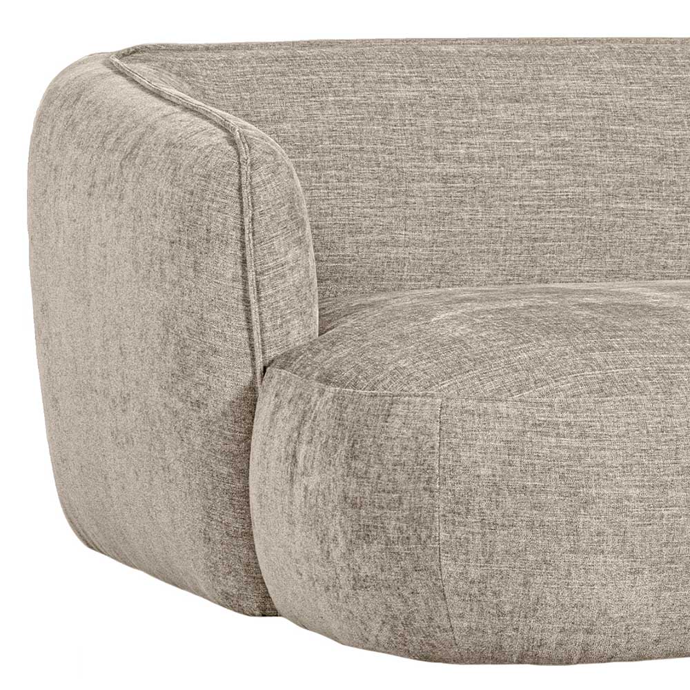 Ecksofa in Beige Webstoffbezug - Mauricios