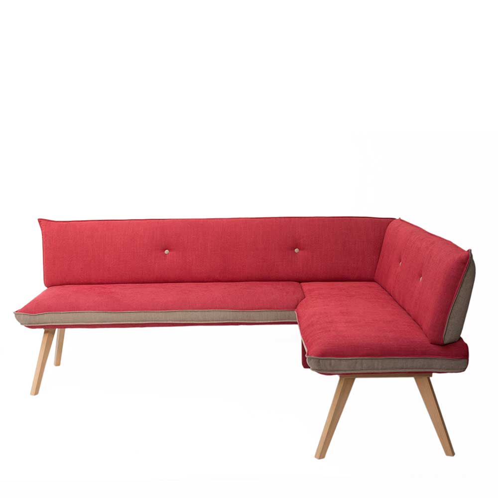 Esszimmer Eckbank in Rot mit Beige - Laudion