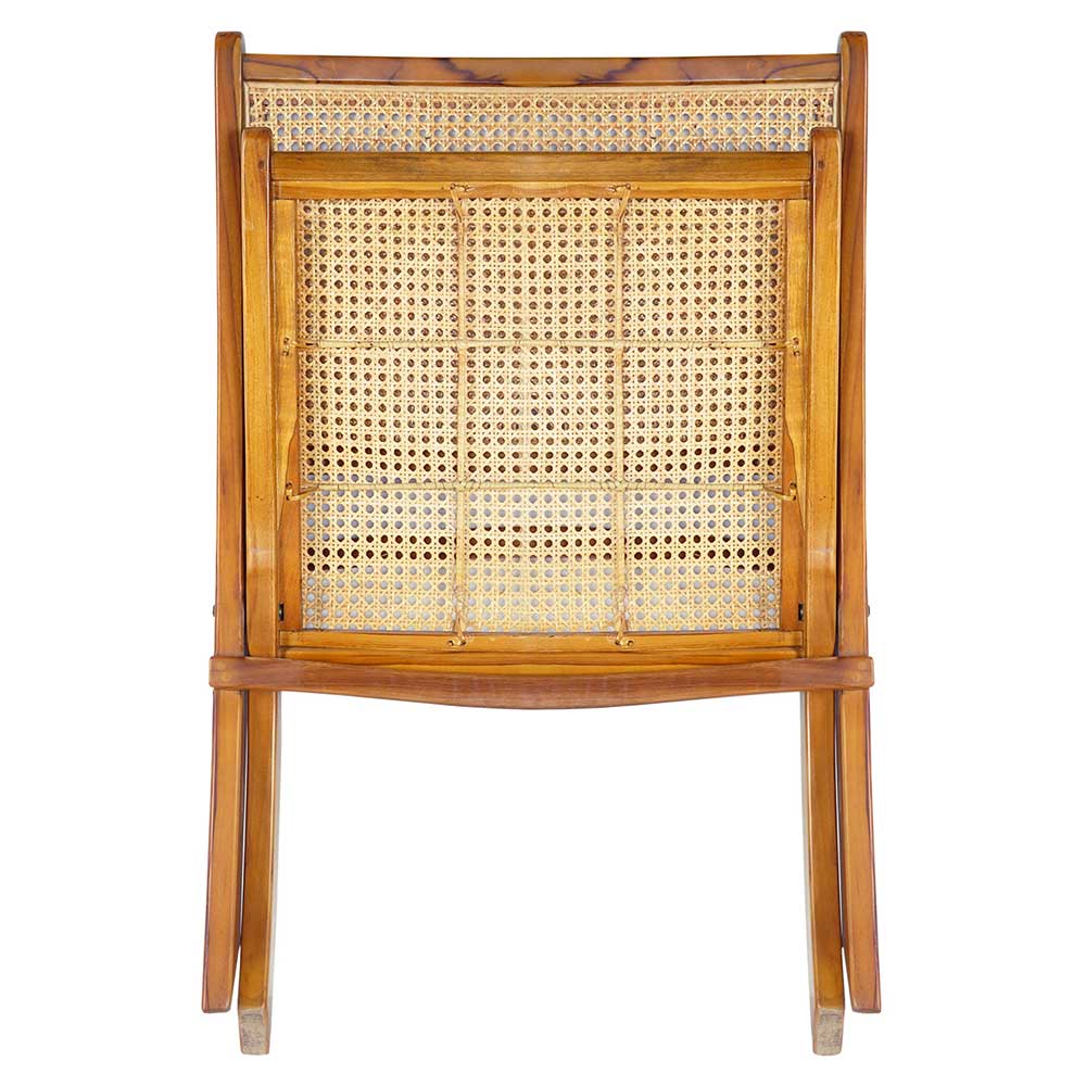 Klappsessel mit Wiener Geflecht aus Teak & Rattan - Vilrada