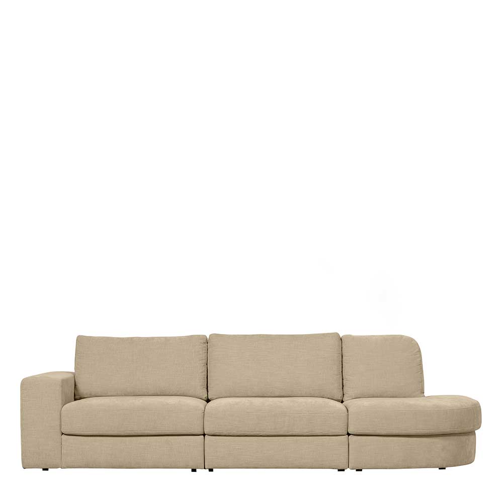 Wohnzimmersofa in Beige Webstoff - Iljana