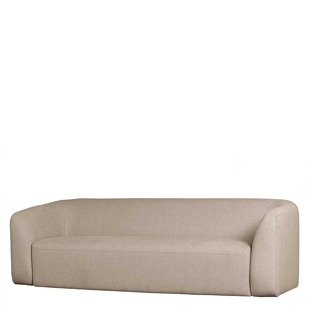 Dreisitzer Couch aus Chenille in Beige - Chake