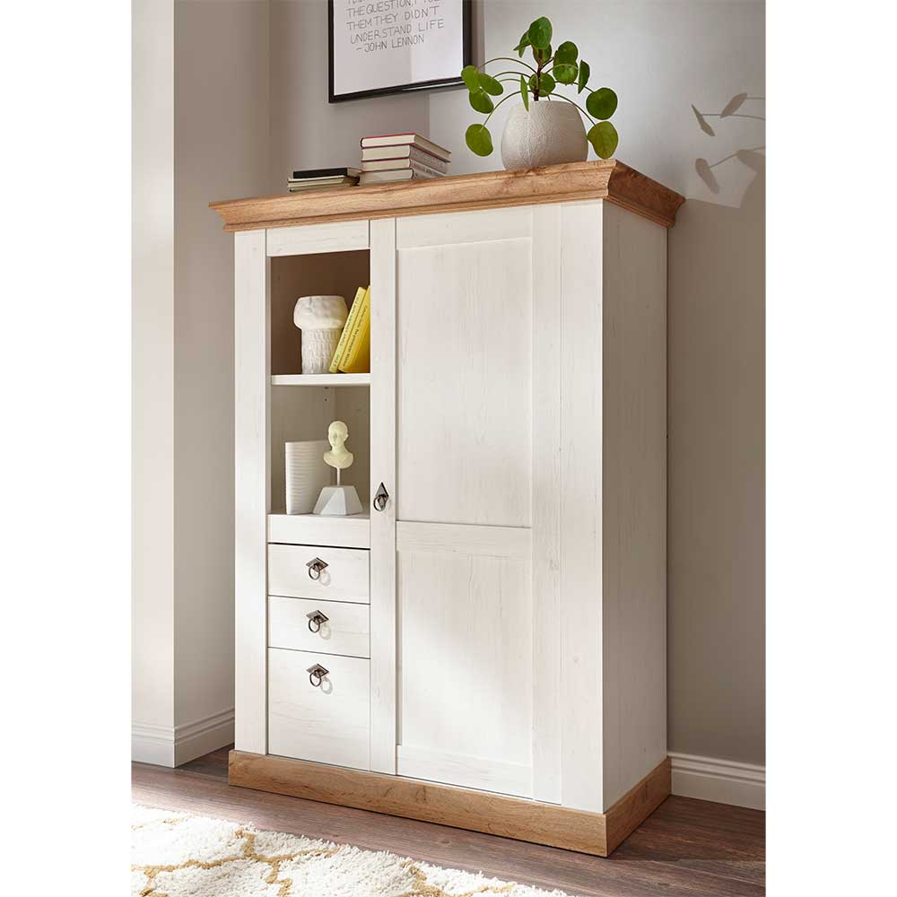 102x139x44 Country Highboard zweifarbig - Diatara