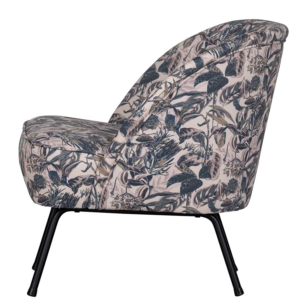 Lounge Sessel aus Samt mit floralem Dessin - Rosco