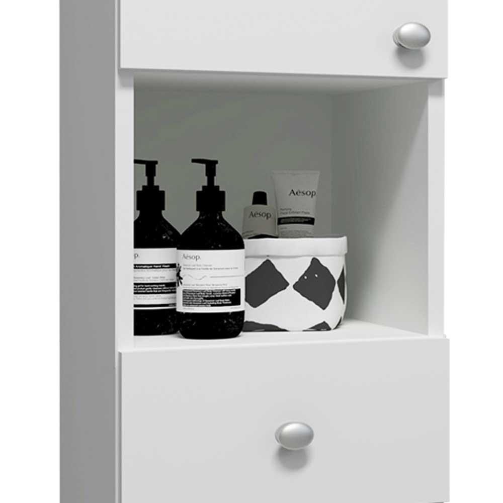 Weißer Badezimmer Hochschrank 30x185x31 cm - Huanga