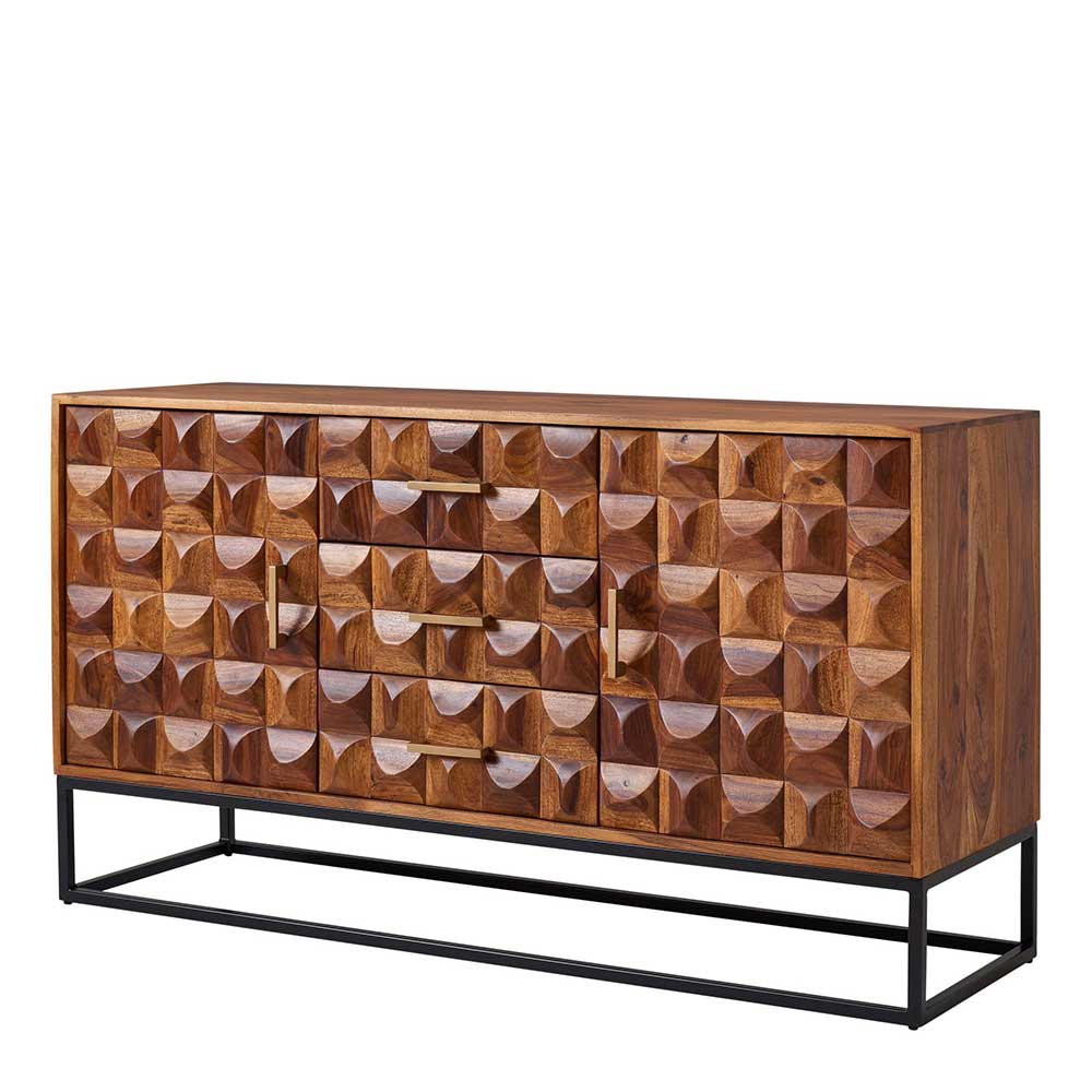 Design Holz Sideboard mit Bügelgestell - Rusty