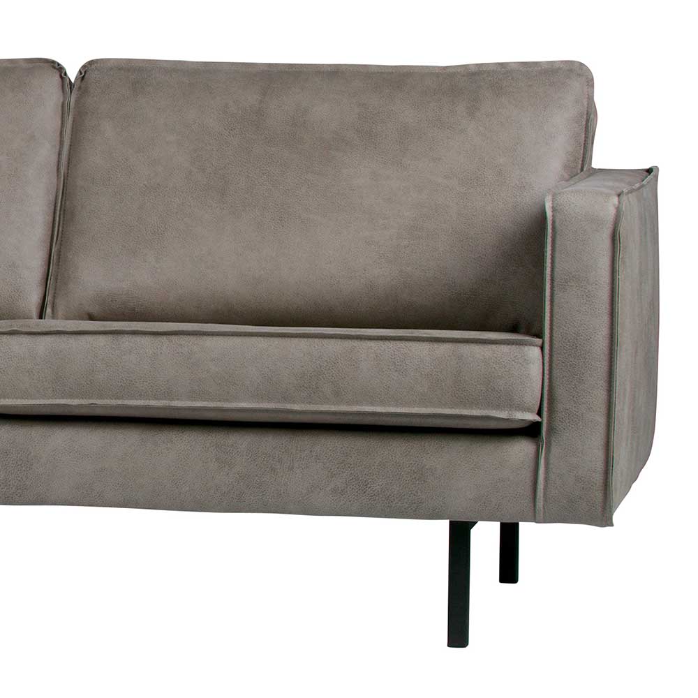 Kunstleder 3-Sitzer Sofa in Grau - Patria