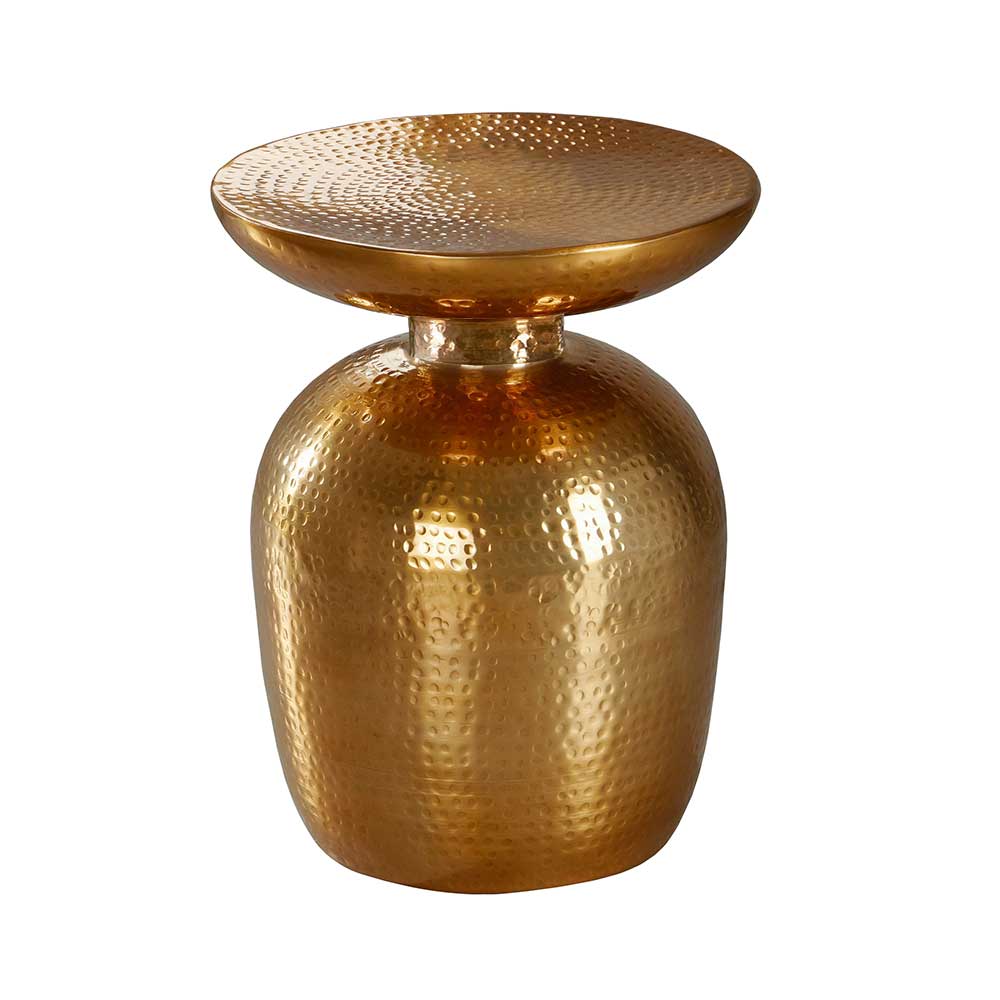 Orientalisch inspirierter Alu Tisch in Gold - Luisa