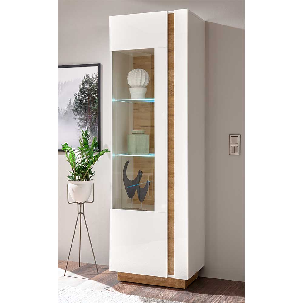 194cm hohe Vitrine zweifarbig - Myrda I