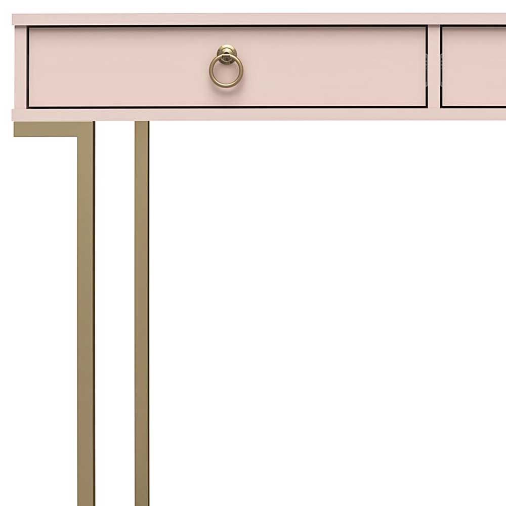 Design-Schreibtisch in Rosa und Messing - Liam