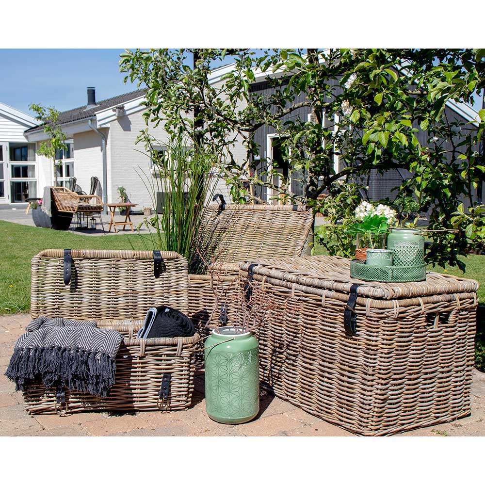 Landhaus Rattan Truhen Set - Speccia (dreiteilig)