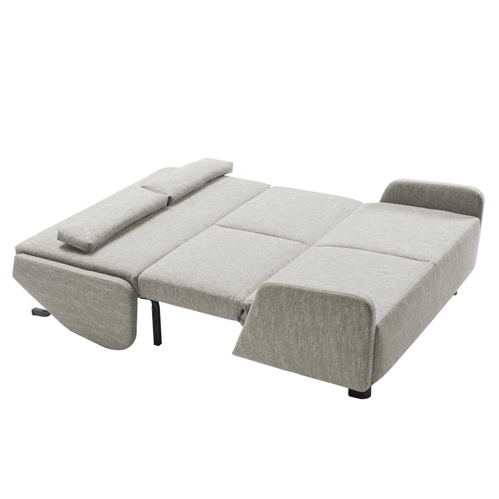 Ausklappbare Stoffcouch in Beige - Bondio