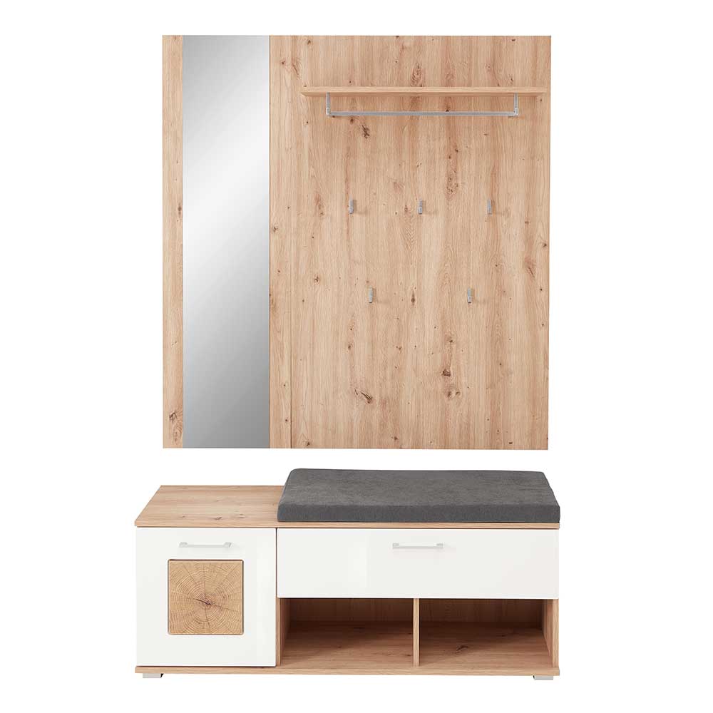 Garderobe & Dielenbank Set - Cluster (zweiteilig)