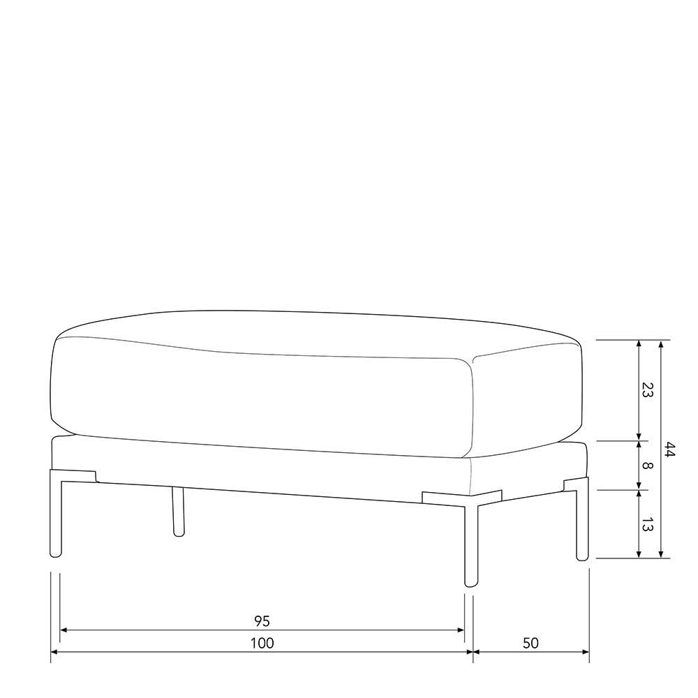 5 Personen Wohnlandschaft modular - Ravonia (fünfteilig)