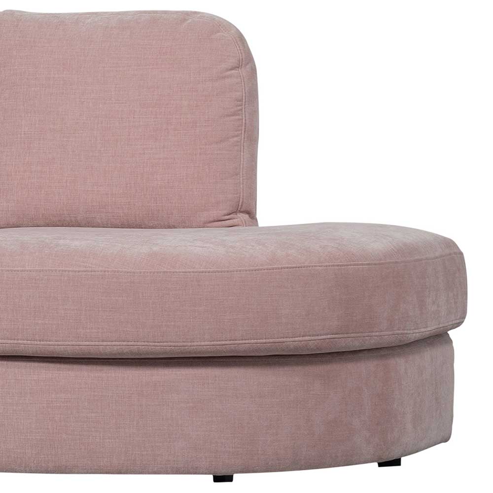 Couch mit Armlehne links in Rosa - Draschna