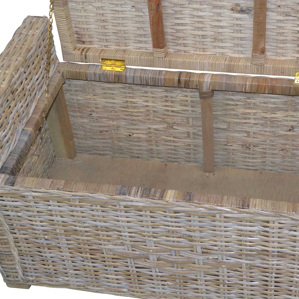 90x51x45 Sitztruhe aus Rattan Geflecht - Oleda