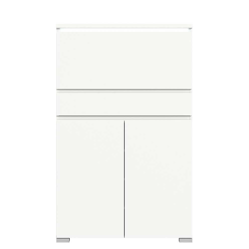 95x152x27 cm Schrank für Schuhe modern - weiß - Dany