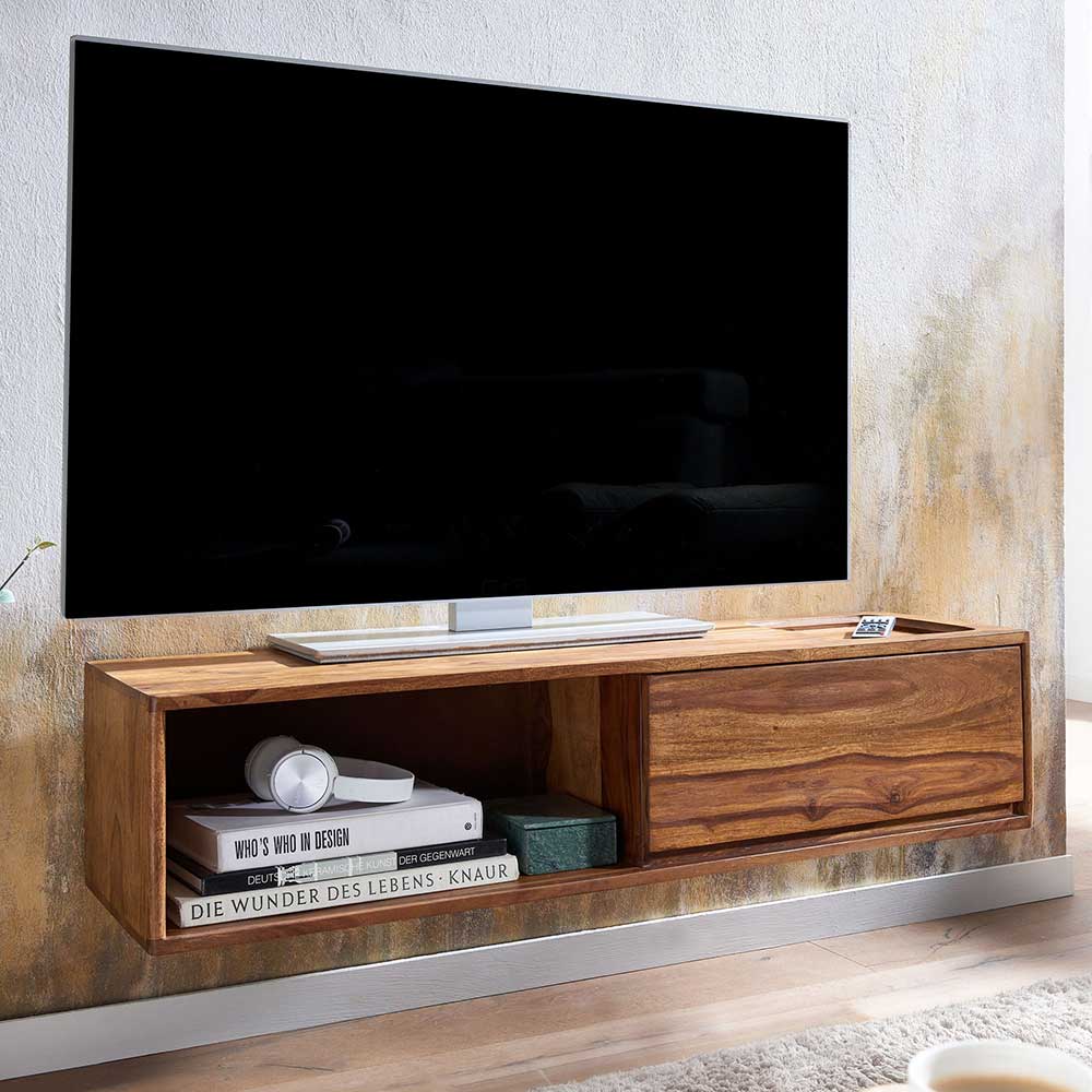 TV Board für die Wandmontage aus Massivholz - Vanskupa