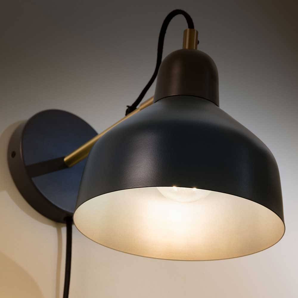 Wandlampe in Petrol & Grau - Eboniar