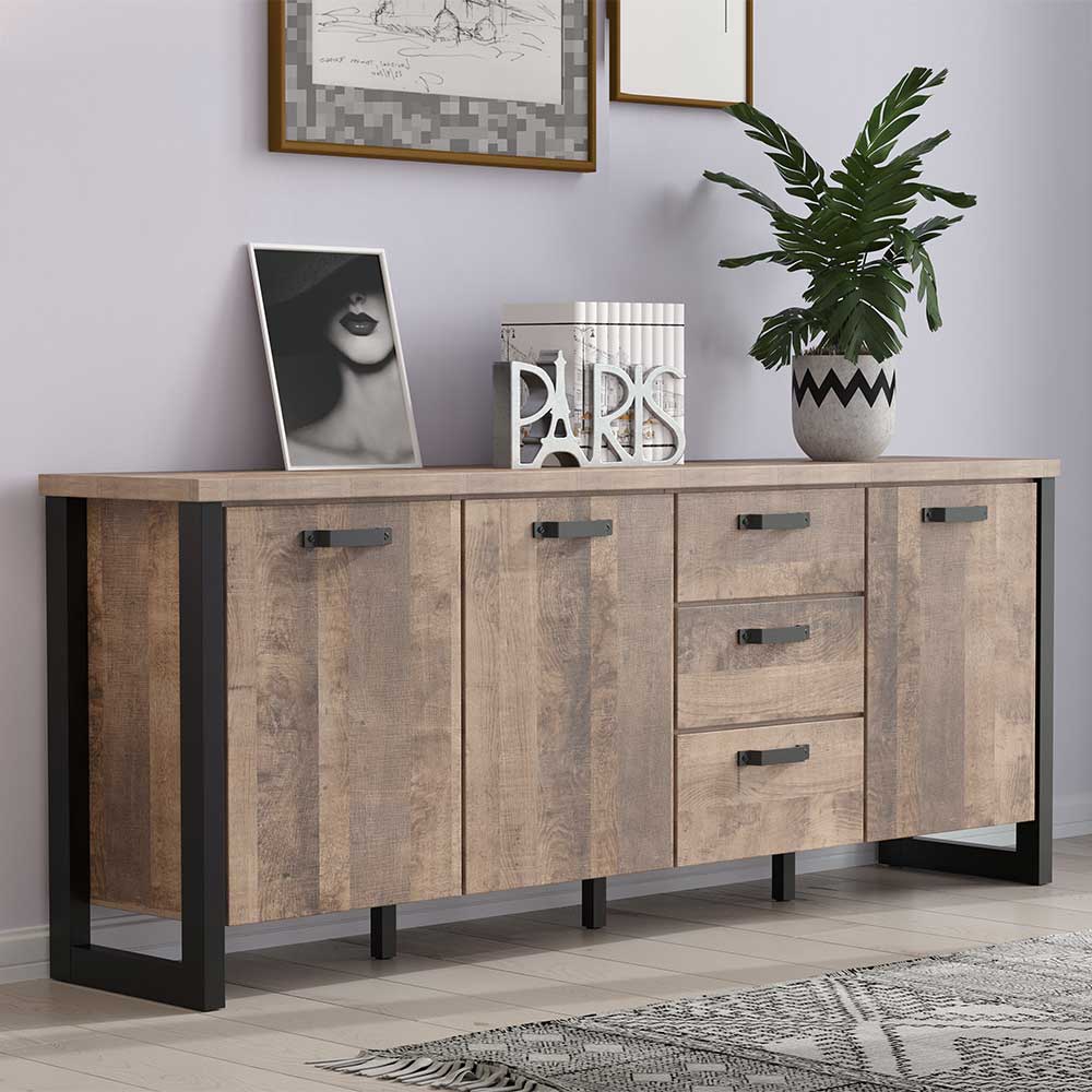 214x86x45 Sideboard in Eiche Dunkel - Maragas