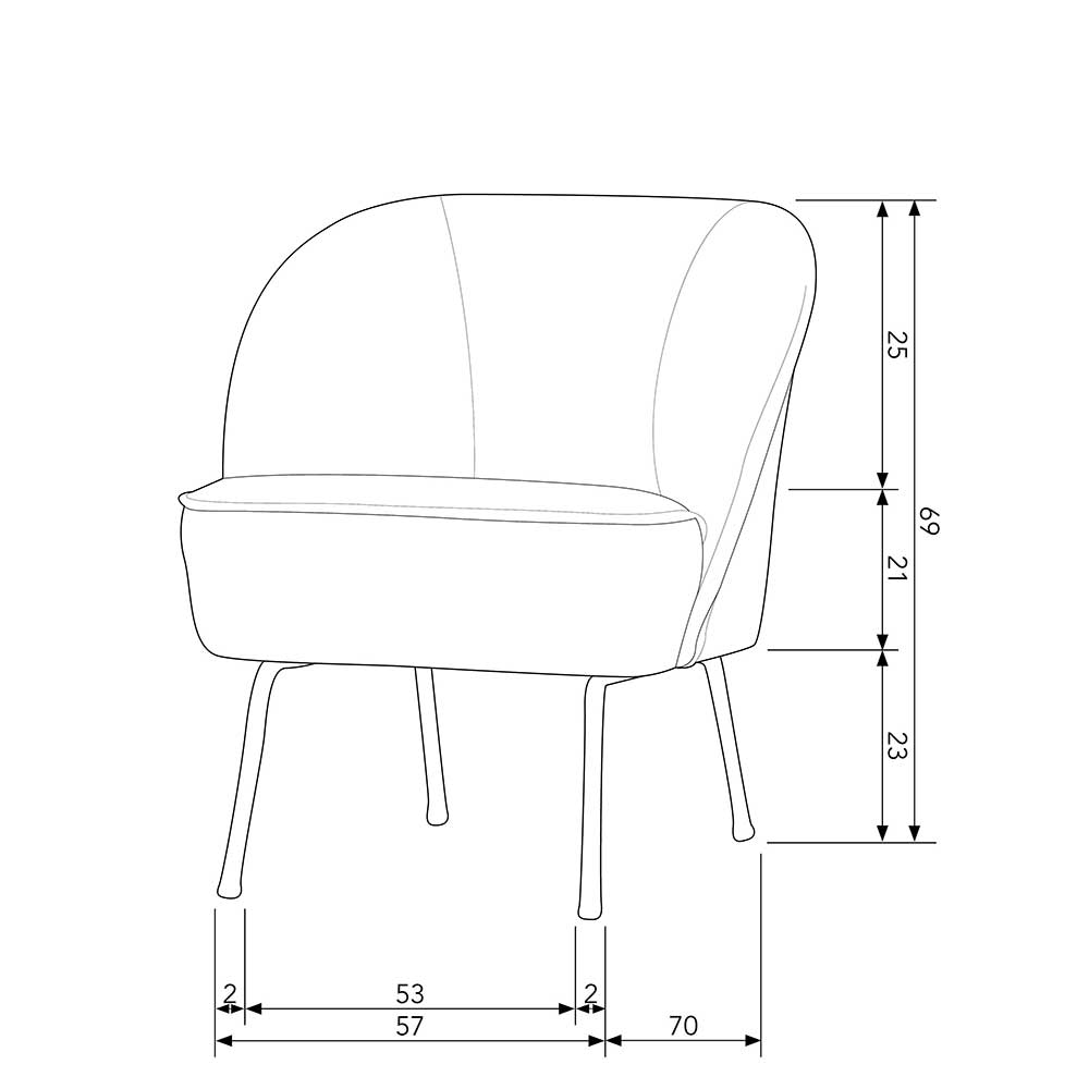 Lounge Sessel aus Samt mit floralem Dessin - Rosco