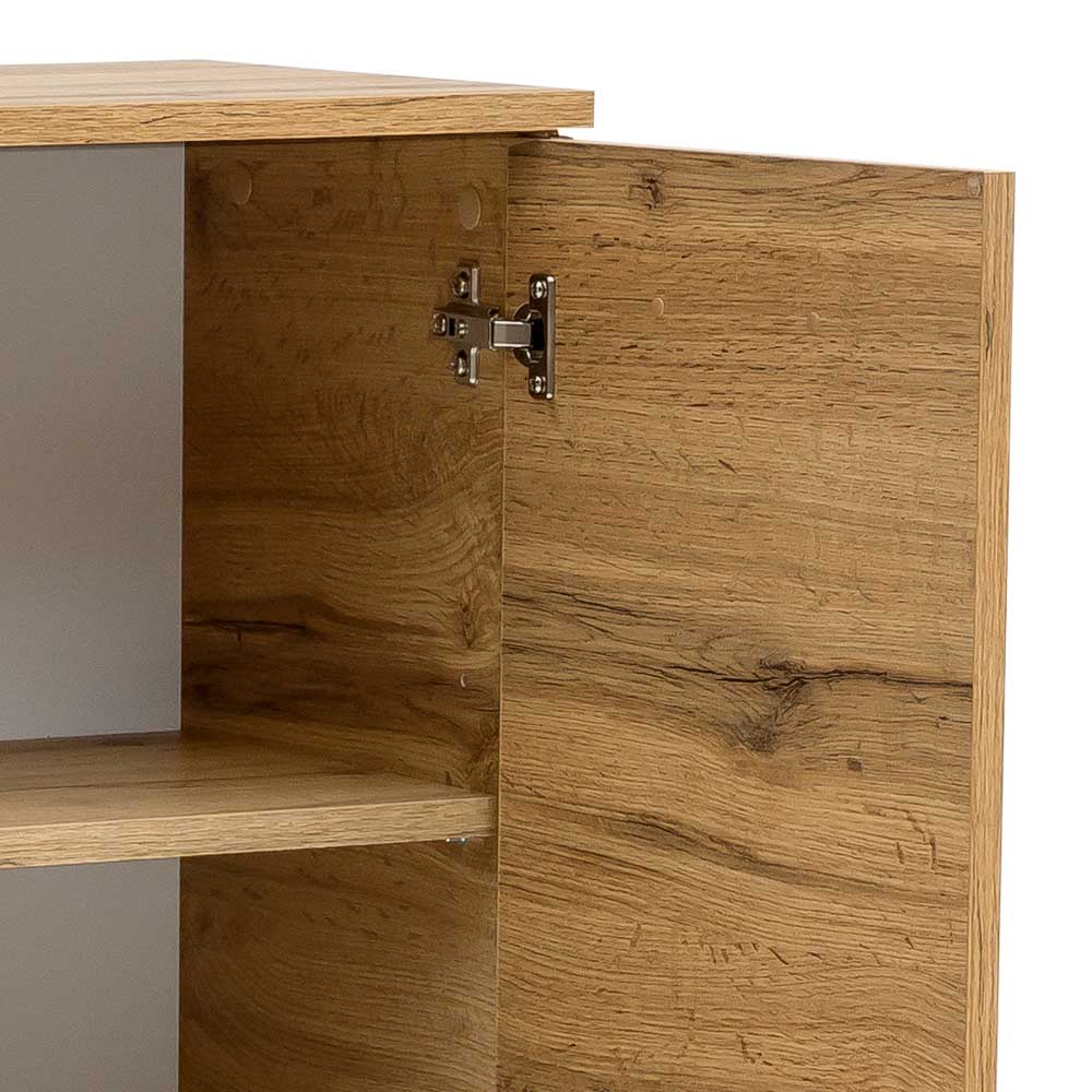 117 cm hoher Badschrank in Wildeiche Touchwood NB - Jessmi