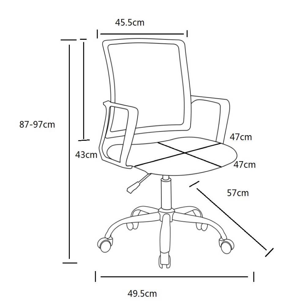 Büro Drehstuhl in Grau & Chrom - Albertoni