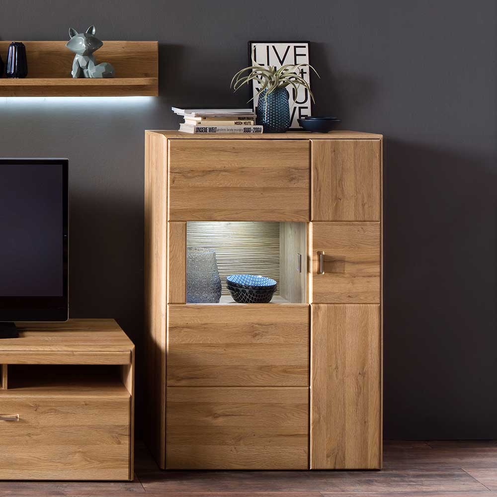 Wohnzimmer Highboard in Wildeiche Nachbildung - Iniena