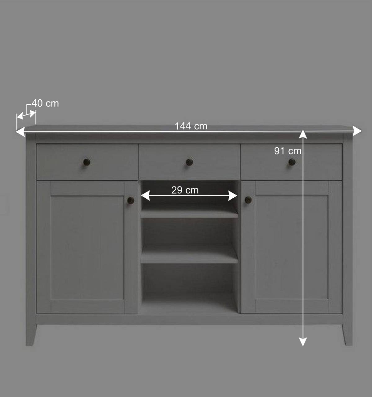 Weiße Anrichte im Landhausstil - Astinion