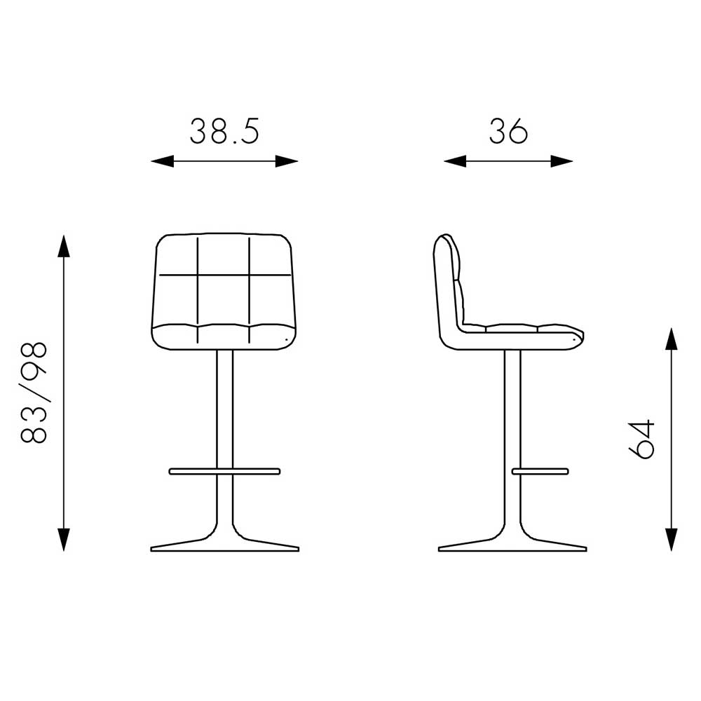 Barhocker Woma in Weiß (2er Set)