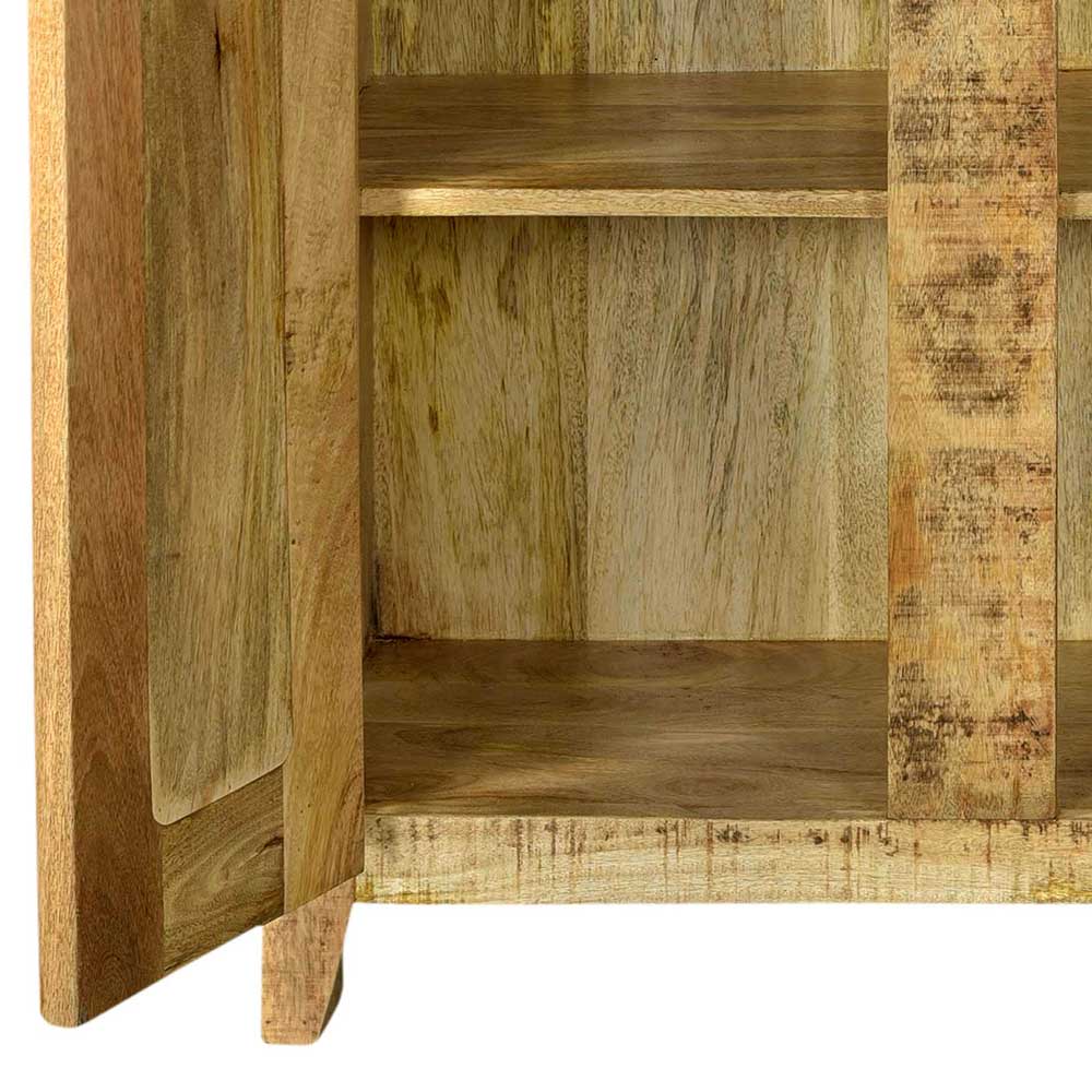 2-türiger Design Dielenschrank aus Mangobaum - Suennas