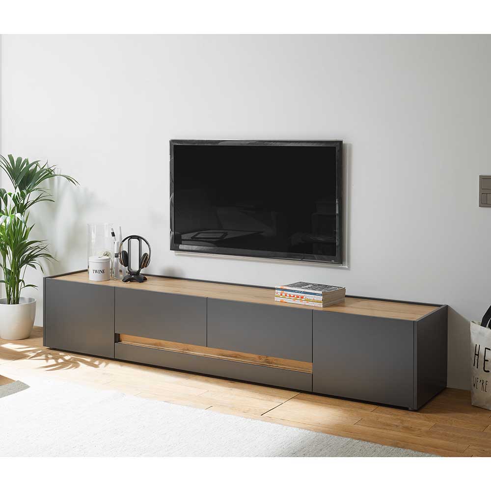 TV Board & Wandpaneel Set - Ahilav (zweiteilig)