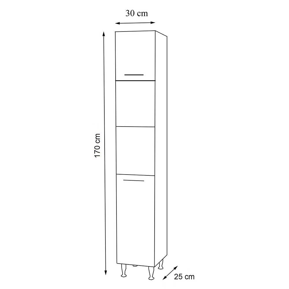 Badezimmer Hochschrank mit Fächern und Türen - Nancyssa