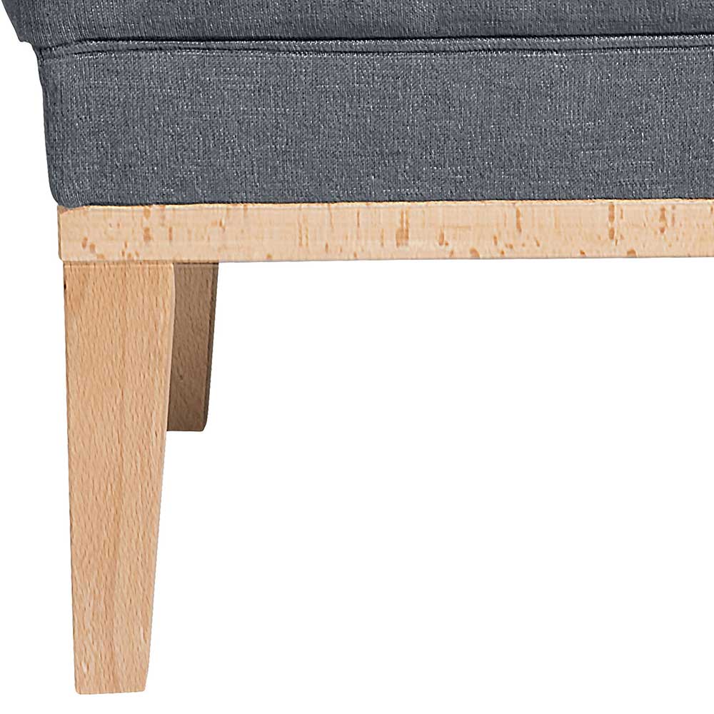 Hocker in Jeansblau und Buche Natur - Rydia