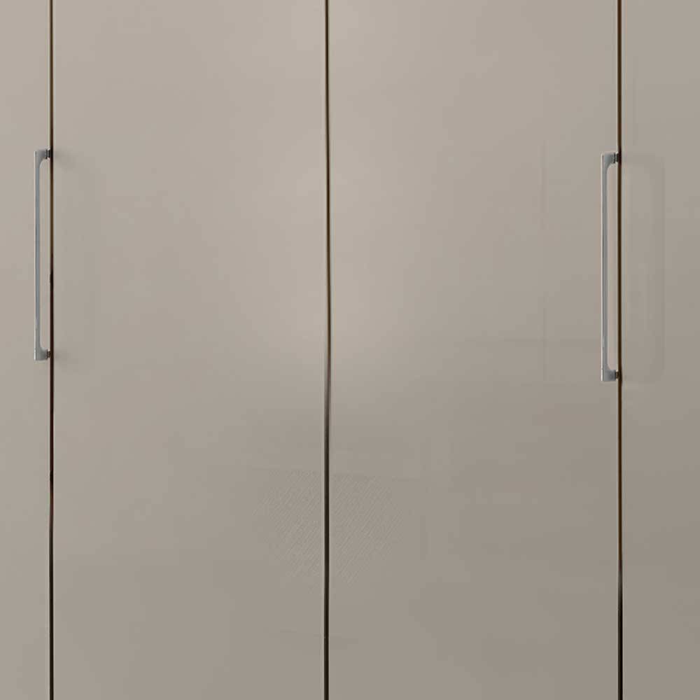 Kleiderschrank in Beige mit Glasbeschichtung - Lena