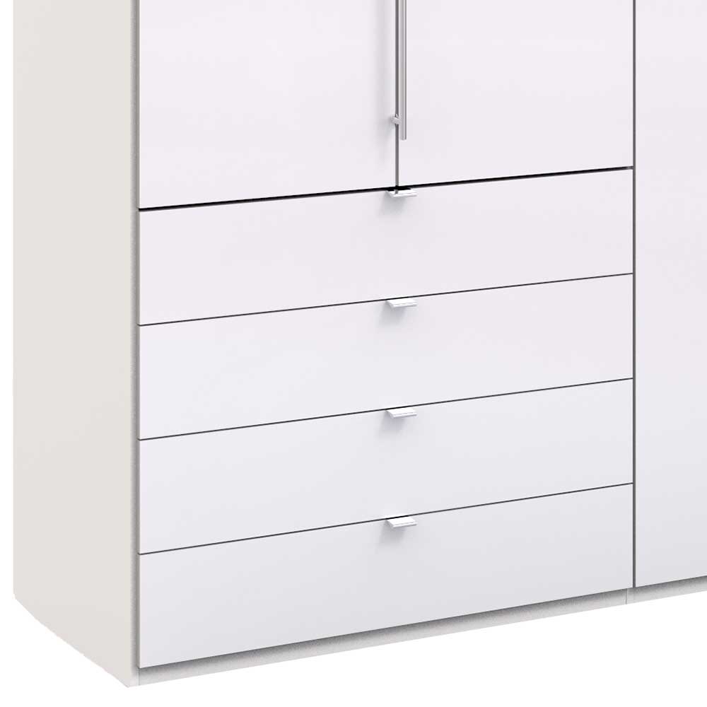 Schlafraum Kleiderschrank in Weiß Glas Front - Dolienca